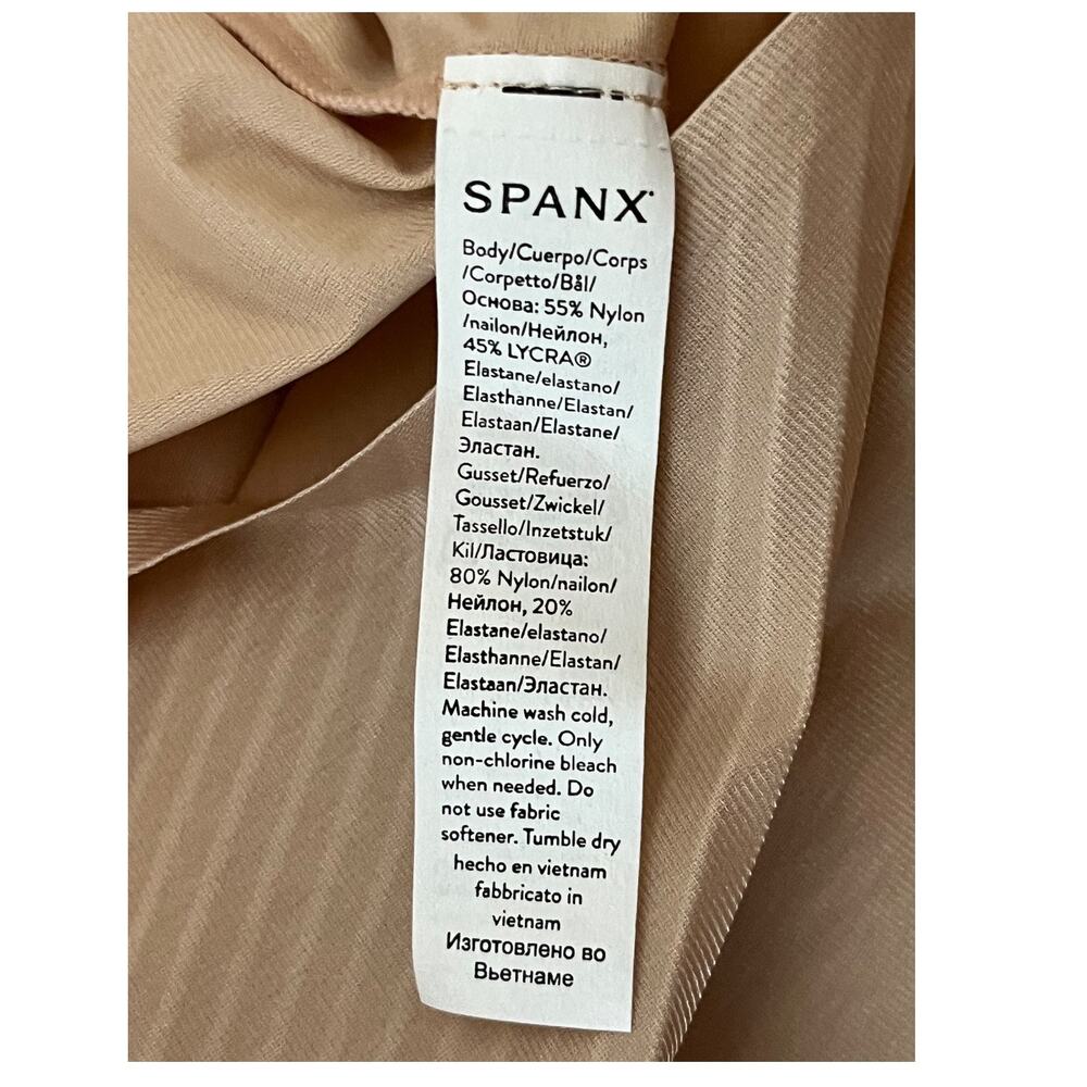 Spanx Bodysuit 10235R Thinstincts 2.0 open bust mid thigh size 1X - Picture 6 of 7